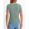 imageANRABESS Womens Tops Short Sleeve V Neck Sexy Ribbed Knit Slim Fit Lightweight Sweater 2026 Summer Dressy Casual TShirtsLight Green