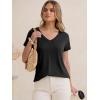 imageANRABESS Womens Tops Short Sleeve V Neck Shirts Summer Basic Tee Trendy Cute Tshirts 2026 Spring Casual OutfitsBlack
