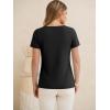 imageANRABESS Womens Tops Short Sleeve V Neck Shirts Summer Basic Tee Trendy Cute Tshirts 2026 Spring Casual OutfitsBlack