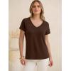 imageANRABESS Womens Tops Short Sleeve V Neck Shirts Summer Basic Tee Trendy Cute Tshirts 2026 Spring Casual OutfitsBrown