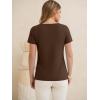 imageANRABESS Womens Tops Short Sleeve V Neck Shirts Summer Basic Tee Trendy Cute Tshirts 2026 Spring Casual OutfitsBrown