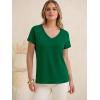 imageANRABESS Womens Tops Short Sleeve V Neck Shirts Summer Basic Tee Trendy Cute Tshirts 2026 Spring Casual OutfitsDark Green