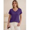 imageANRABESS Womens Tops Short Sleeve V Neck Shirts Summer Basic Tee Trendy Cute Tshirts 2026 Spring Casual OutfitsDark Purple