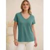 imageANRABESS Womens Tops Short Sleeve V Neck Shirts Summer Basic Tee Trendy Cute Tshirts 2026 Spring Casual OutfitsGray Green