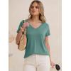 imageANRABESS Womens Tops Short Sleeve V Neck Shirts Summer Basic Tee Trendy Cute Tshirts 2026 Spring Casual OutfitsGray Green