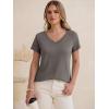 imageANRABESS Womens Tops Short Sleeve V Neck Shirts Summer Basic Tee Trendy Cute Tshirts 2026 Spring Casual OutfitsGray Taupe