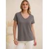 imageANRABESS Womens Tops Short Sleeve V Neck Shirts Summer Basic Tee Trendy Cute Tshirts 2026 Spring Casual OutfitsGray Taupe