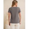 imageANRABESS Womens Tops Short Sleeve V Neck Shirts Summer Basic Tee Trendy Cute Tshirts 2026 Spring Casual OutfitsGray Taupe