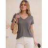 imageANRABESS Womens Tops Short Sleeve V Neck Shirts Summer Basic Tee Trendy Cute Tshirts 2026 Spring Casual OutfitsGray Taupe