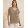 imageANRABESS Womens Tops Short Sleeve V Neck Shirts Summer Basic Tee Trendy Cute Tshirts 2026 Spring Casual OutfitsLight Khaki