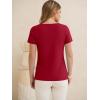 imageANRABESS Womens Tops Short Sleeve V Neck Shirts Summer Basic Tee Trendy Cute Tshirts 2026 Spring Casual OutfitsRed