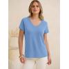 imageANRABESS Womens Tops Short Sleeve V Neck Shirts Summer Basic Tee Trendy Cute Tshirts 2026 Spring Casual OutfitsSky Blue
