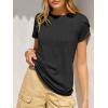 imageANRABESS Womens Tops Summer Eyelet Petal Short Sleeve T Shirts Dressy Casual Blouses Ladies Basic Tees 2026 Spring ClothesBlack