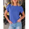 imageANRABESS Womens Tops Summer Eyelet Petal Short Sleeve T Shirts Dressy Casual Blouses Ladies Basic Tees 2026 Spring ClothesRoyal Blue