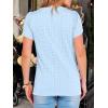 imageANRABESS Womens Tops Summer Eyelet Petal Short Sleeve T Shirts Dressy Casual Blouses Ladies Basic Tees 2026 Spring ClothesSky Blue