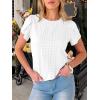 imageANRABESS Womens Tops Summer Eyelet Petal Short Sleeve T Shirts Dressy Casual Blouses Ladies Basic Tees 2026 Spring ClothesWhite