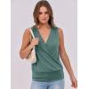 imageANRABESS Womens V Neck Tank Tops Wrap Banded Hem Shirts Sleeveless Ruched Going Out Blouse 2026 Summer Fashion ClothingGray Green