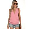 imageANRABESS Womens V Neck Tank Tops Wrap Banded Hem Shirts Sleeveless Ruched Going Out Blouse 2026 Summer Fashion ClothingGray Pink