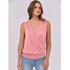 imageANRABESS Womens V Neck Tank Tops Wrap Banded Hem Shirts Sleeveless Ruched Going Out Blouse 2026 Summer Fashion ClothingGray Pink