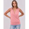 imageANRABESS Womens V Neck Tank Tops Wrap Banded Hem Shirts Sleeveless Ruched Going Out Blouse 2026 Summer Fashion ClothingGray Pink