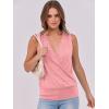 imageANRABESS Womens V Neck Tank Tops Wrap Banded Hem Shirts Sleeveless Ruched Going Out Blouse 2026 Summer Fashion ClothingGray Pink