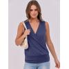 imageANRABESS Womens V Neck Tank Tops Wrap Banded Hem Shirts Sleeveless Ruched Going Out Blouse 2026 Summer Fashion ClothingNavy Blue