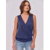 imageANRABESS Womens V Neck Tank Tops Wrap Banded Hem Shirts Sleeveless Ruched Going Out Blouse 2026 Summer Fashion ClothingNavy Blue