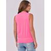 imageANRABESS Womens V Neck Tank Tops Wrap Banded Hem Shirts Sleeveless Ruched Going Out Blouse 2026 Summer Fashion ClothingNeon Hot Pink