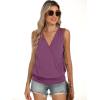 imageANRABESS Womens V Neck Tank Tops Wrap Banded Hem Shirts Sleeveless Ruched Going Out Blouse 2026 Summer Fashion ClothingViolet
