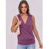imageANRABESS Womens V Neck Tank Tops Wrap Banded Hem Shirts Sleeveless Ruched Going Out Blouse 2026 Summer Fashion ClothingViolet