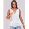 imageANRABESS Womens V Neck Tank Tops Wrap Banded Hem Shirts Sleeveless Ruched Going Out Blouse 2026 Summer Fashion ClothingWhite