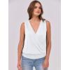 imageANRABESS Womens V Neck Tank Tops Wrap Banded Hem Shirts Sleeveless Ruched Going Out Blouse 2026 Summer Fashion ClothingWhite