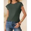 imageANRABESS Womens Waffle Knit Cap Sleeve T Shirts Summer Casual Tops Basic Tee Work Blouses 2026 Spring Vacation ClothesArmy Green