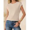 imageANRABESS Womens Waffle Knit Cap Sleeve T Shirts Summer Casual Tops Basic Tee Work Blouses 2026 Spring Vacation ClothesBeige