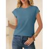 imageANRABESS Womens Waffle Knit Cap Sleeve T Shirts Summer Casual Tops Basic Tee Work Blouses 2026 Spring Vacation ClothesBlue