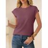 imageANRABESS Womens Waffle Knit Cap Sleeve T Shirts Summer Casual Tops Basic Tee Work Blouses 2026 Spring Vacation ClothesMauve