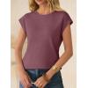 imageANRABESS Womens Waffle Knit Cap Sleeve T Shirts Summer Casual Tops Basic Tee Work Blouses 2026 Spring Vacation ClothesMauve