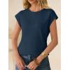 imageANRABESS Womens Waffle Knit Cap Sleeve T Shirts Summer Casual Tops Basic Tee Work Blouses 2026 Spring Vacation ClothesNavy Blue