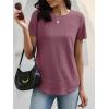 imageANRABESS Womens Waffle Knit Tops Short Sleeve Crewneck Shirts Curved Hem Summer Dressy Casual Blouses Spring Fashion ClothingMauve