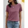 imageANRABESS Womens Waffle Knit Tops Short Sleeve Crewneck Shirts Curved Hem Summer Dressy Casual Blouses Spring Fashion ClothingMauve