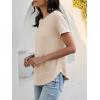imageANRABESS Womens Waffle Knit Tops Short Sleeve Crewneck Shirts Curved Hem Summer Dressy Casual Blouses Spring Fashion ClothingParchment
