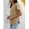 imageANRABESS Womens Waffle Knit Tops Short Sleeve Crewneck Shirts Curved Hem Summer Dressy Casual Blouses Spring Fashion ClothingTan
