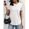 imageANRABESS Womens Waffle Knit Tops Short Sleeve Crewneck Shirts Curved Hem Summer Dressy Casual Blouses Spring Fashion ClothingWhite