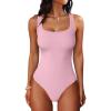imageANRABESS Bodysuits for Women Summer Ribbed Knit Scoop Neck Sleeveless Sexy Slim Fitted Tank Tops 2026 Teen Girls Body SuitsPink