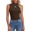 imageANRABESS Mock Neck Tank Tops for Women Ribbed Knit Sleeveless Top Slim Fit 2026 Summer Casual Basic Layer ShirtsCoffee