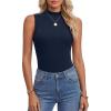imageANRABESS Mock Neck Tank Tops for Women Ribbed Knit Sleeveless Top Slim Fit 2026 Summer Casual Basic Layer ShirtsNavy Blue