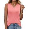 imageANRABESS Tank Tops for Women Summer V Neck Sleeveless Basic Tee Casual Loose Fit Shirts 2026 Spring Beach Vacation ClothesCoral