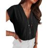 imageANRABESS Women Dressy Tops Short Sleeve Casual Blouses V Neck Lace Trim Summer Boho Shirts 2026 Spring Trendy ClothesBlack