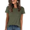 imageANRABESS Women Short Sleeve Tops Summer Basic Tee WrinkleFree Trendy Cute T Shirts 2026 Spring Business Casual OutfitsArmy Green