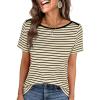 imageANRABESS Womens Boat Neck Tops Short Sleeve TShirts Causal Fashion Tee Shirts 2026 Summer Spring ClothesBeige Black Stripe